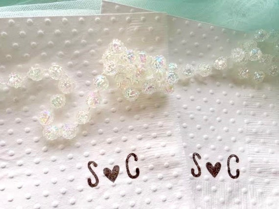 Monogram Napkins Initial Napkins Wedding Napkins Bridal Shower