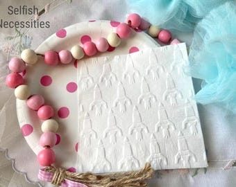 Space Birthday Party - Rocket Embossed Napkins - First Trip Around the Sun Theme - Stars and Moon Baby Shower Napkins