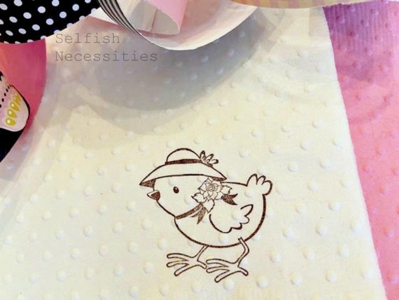 Baby Chick Napkins - Baby Shower Napkins - Easter Napkins - Easter Egg Hunt - Bridal Shower Napkin - Hen Party - Farm Theme - Birthday Party Il_570xn