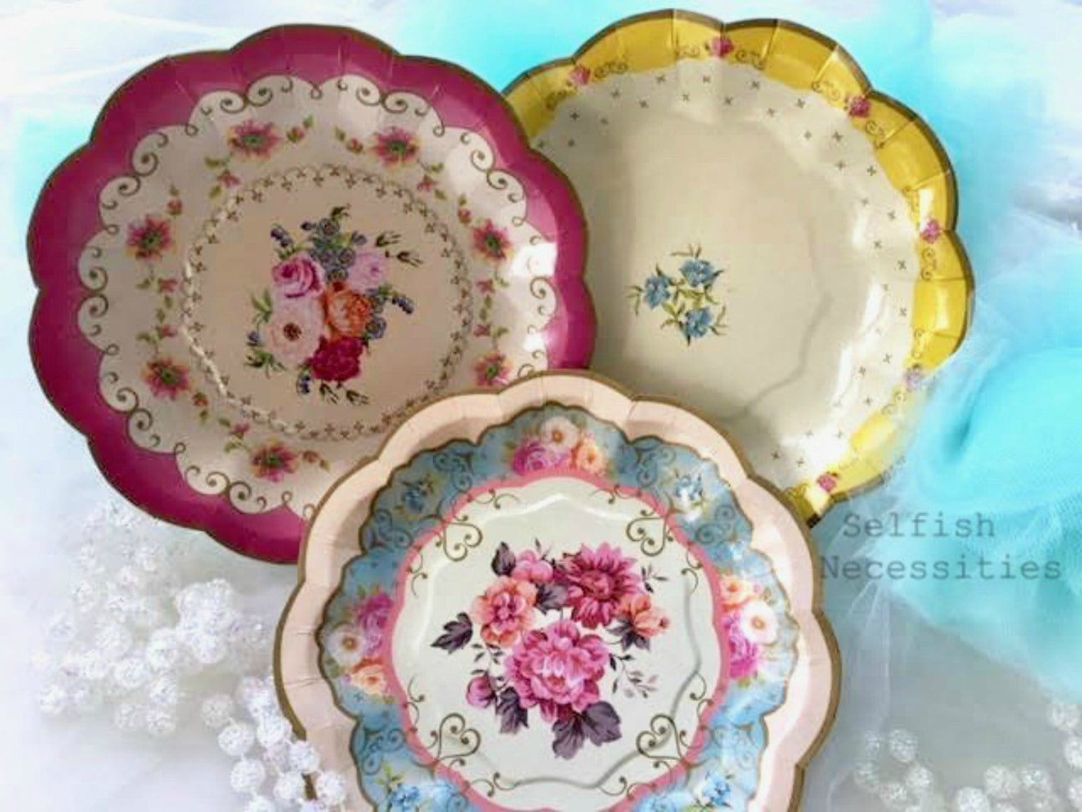Sweet 16 'Blush' Small Paper Plates (8ct) - The Party Place - Fort