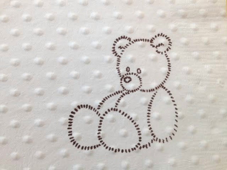Teddy Bear Party Supplies We Can Bearly Wait Baby Shower Napkins Kid's Birthday Party Decorations Swiss Dot Embossed Custom Napkin image 2