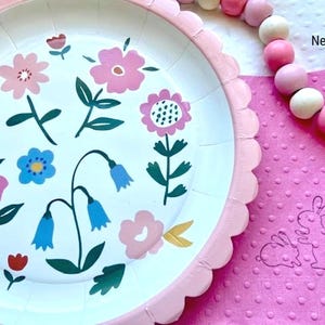 Bunny Party Napkins - Baby Shower Table - Rabbit Birthday Supplies - Woodland Animal Party Tableware image 3