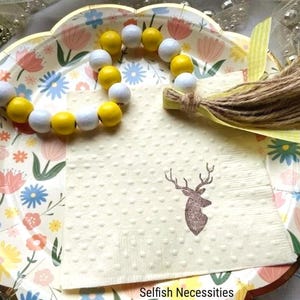 Deer Napkins for Little Hunter Baby Shower - Big Buck Birthday - The Hunt is Over Bridal Shower - Masculine Party - Woodland Napkins
