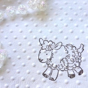 Little Lamb Baby Shower Napkins - Sheep Table Decorations for Kid's Birthday Party  - Nursery Rhyme Themed Event - Farm Theme Party Ideas