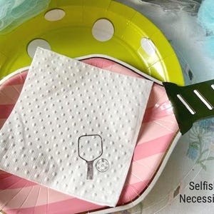 Pickleball Napkins and Tableware - Chip n Dip Pickleball Birthday Party Decor - Gift for Pickleball Fan - Dink and Drink Bachelorette Party
