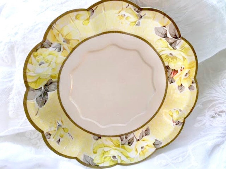 Floral Paper Plates Wedding Cake Plates Party Plates Etsy