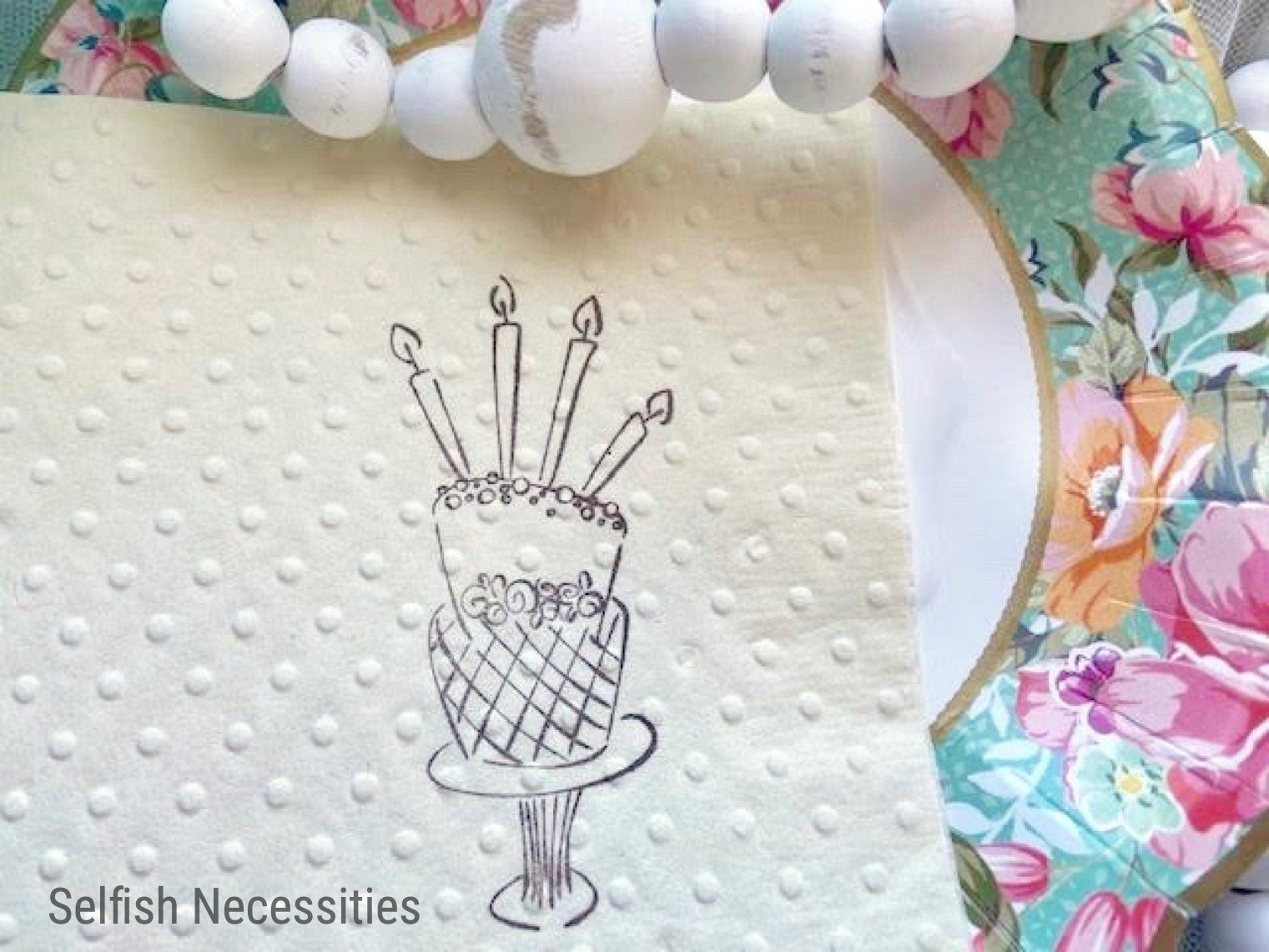 Whimsical Birthday Cake Napkins Party Supplies for Fun Kids Birthday Party Sweet 16 Decorations Milestone Bday Celebration