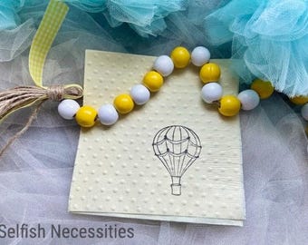 Hot Air Balloon Napkins and Party Decorations - First Birthday Party Napkins - Baby Shower Tableware with Wizard of Oz Theme