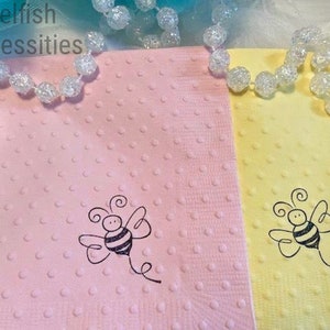 Bumble Bee Napkins Sweet Babee Shower Decor and Tableware Bee Themed Birthday Celebration Bride to Bee Honey Bee Party Essentials image 5