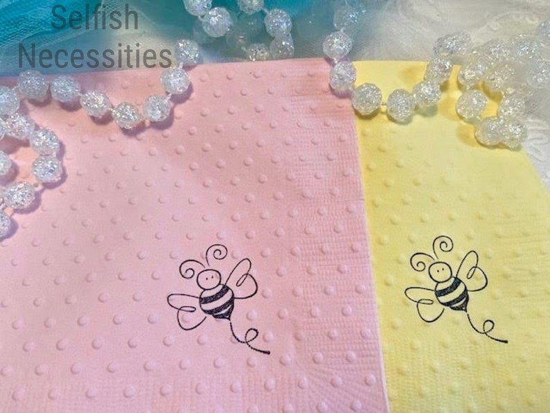 Bumble Bee Napkins Sweet Babee Shower Decor and Tableware Bee Themed Birthday Celebration Bride to Bee Honey Bee Party Essentials image 5