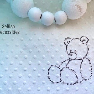 Teddy Bear Party Supplies -  We Can Bearly Wait Baby Shower Napkins - Kid's Birthday Party Decorations - Swiss Dot Embossed Custom Napkin