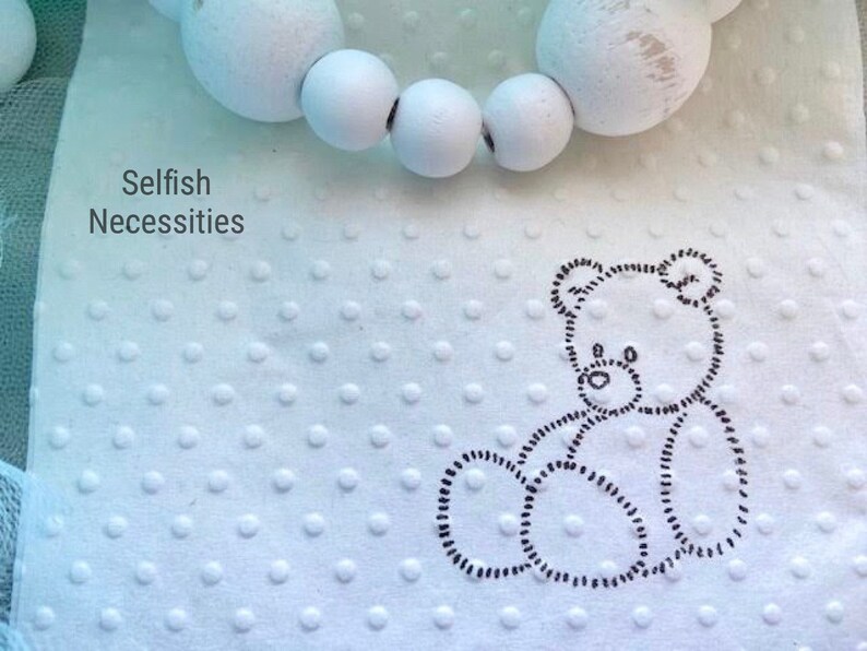 Teddy Bear Party Supplies We Can Bearly Wait Baby Shower Napkins Kid's Birthday Party Decorations Swiss Dot Embossed Custom Napkin image 1