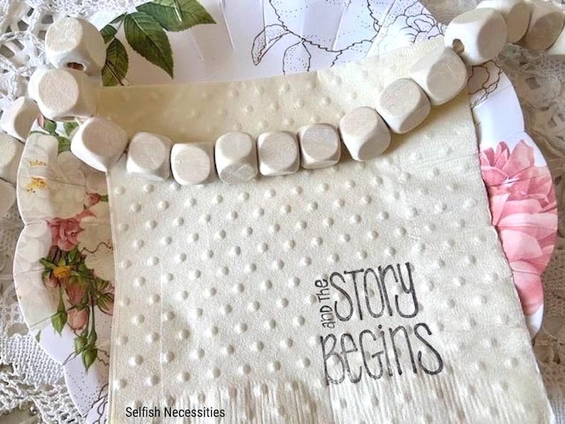 Storybook Party Napkins - And The Story Begins Napkins - Book Theme Baby Shower - Literary Bridal Shower - Next Chapter Party Decor image 4