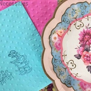 Mother Goose Nursery Rhyme Party Decorations Baby Shower Napkins Storybook Baby Shower Nursery Rhyme First Birthday Party Pastel image 6