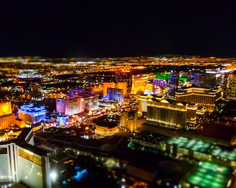 Fotografía aérea de las noches de Las Vegas