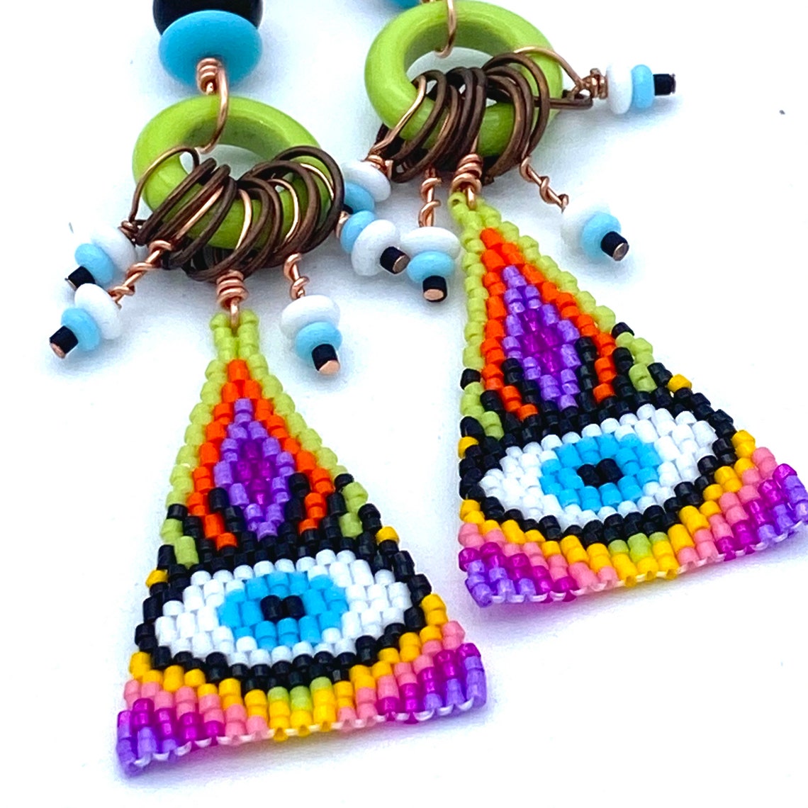 6 Pares De Pendientes De Neón Años 80 - Aros Acrílicos De Colores Para Disfraces De Halloween Y Fiestas Retro