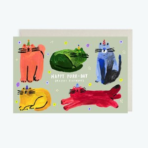 Happy Purr-Day Card // Carte d'anniversaire de chat de chatons