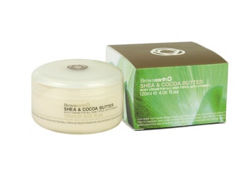 Crema corporal Brown Earth, karité y cacao, 120 ml, para acondicionar pieles sensibles y secas