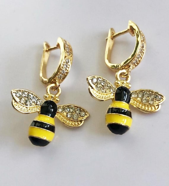 本日限り　bee 蜂　プラチナ900 ダイヤモンドピアス　片耳用　ハチ ダイヤモンドピアス 片耳ピアス 蜂ピアス 18k les bon bon K18 diamond