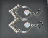 Chandelier Earrings,  Opal Earrings,  Wedding Earrings,  Bridal Jewelry, Opal Jewelry,  Wedding Jewelry,  Opal Chandelier