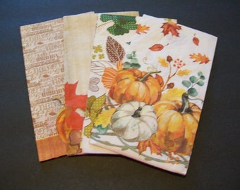 Fall Paper Napkins, Set of 4, Decoupage Napkins, Paper Napkins For Decoupage, Fall Leaves Decoupage, Collage, Mixed Media
