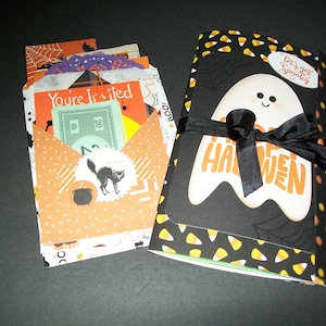 October Junk Journal Folio, Handmade Halloween Blank Journal, Scrapbook, Glue Book, Halloween Folio, Creative Journal Including Ephemera