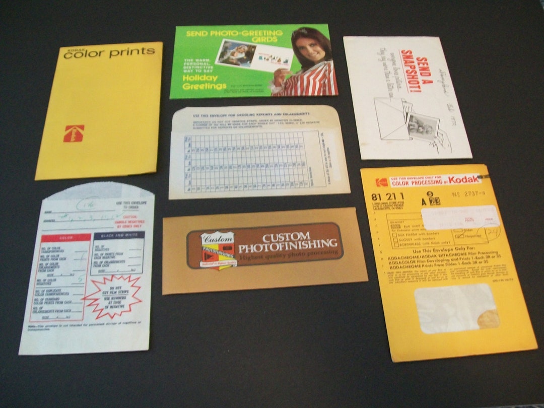 Vintage Film Order Envelope Assortment, Junk Journal Supply, Junk ...