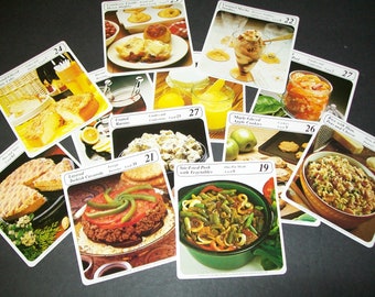 Vintage Recipe Cards, 27 pcs, 1985 Recipe Collector Cards, Junk Journal Supply, Vintage Cooking Ephemera, Junk Journals, Cooking Journals