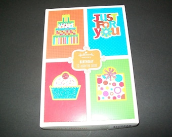 Vintage Birthday Card Assortment Box, 11 Cards, Un-Used, Paper Ephemera for Junk Journals, Mixed Media, Collage, Craft Supply, DIY Craft