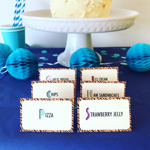 Party Food Labels Animal Party Food Labels Tiger Print - Etsy Party Food Labels Animal Party Food Labels Tiger Print - Etsy