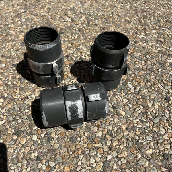 Firehose coupling. Male and female pair
