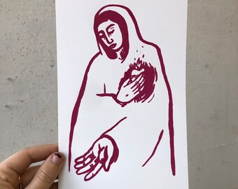 Immaculate Heart screen prints- Pink