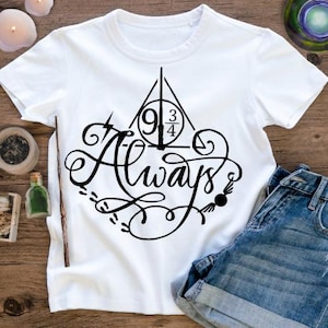 Always HP Inspired Hallows of Death shirt, wizard World, Magic School cut file