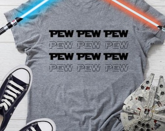 PEW PEW PEW Funny Space Wars (Digital Download) T-Shirt, Starwar svg/png Design Idea