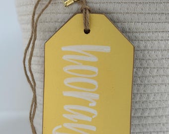 Easter Basket Tag, Yellow