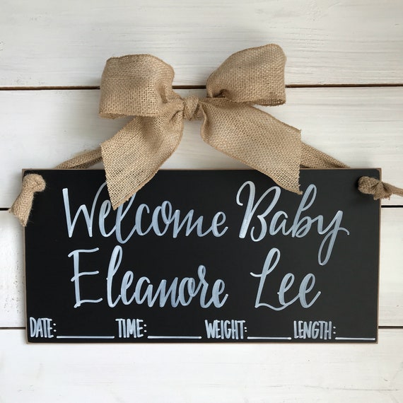 Welcome Baby Hospital Door Sign Etsy