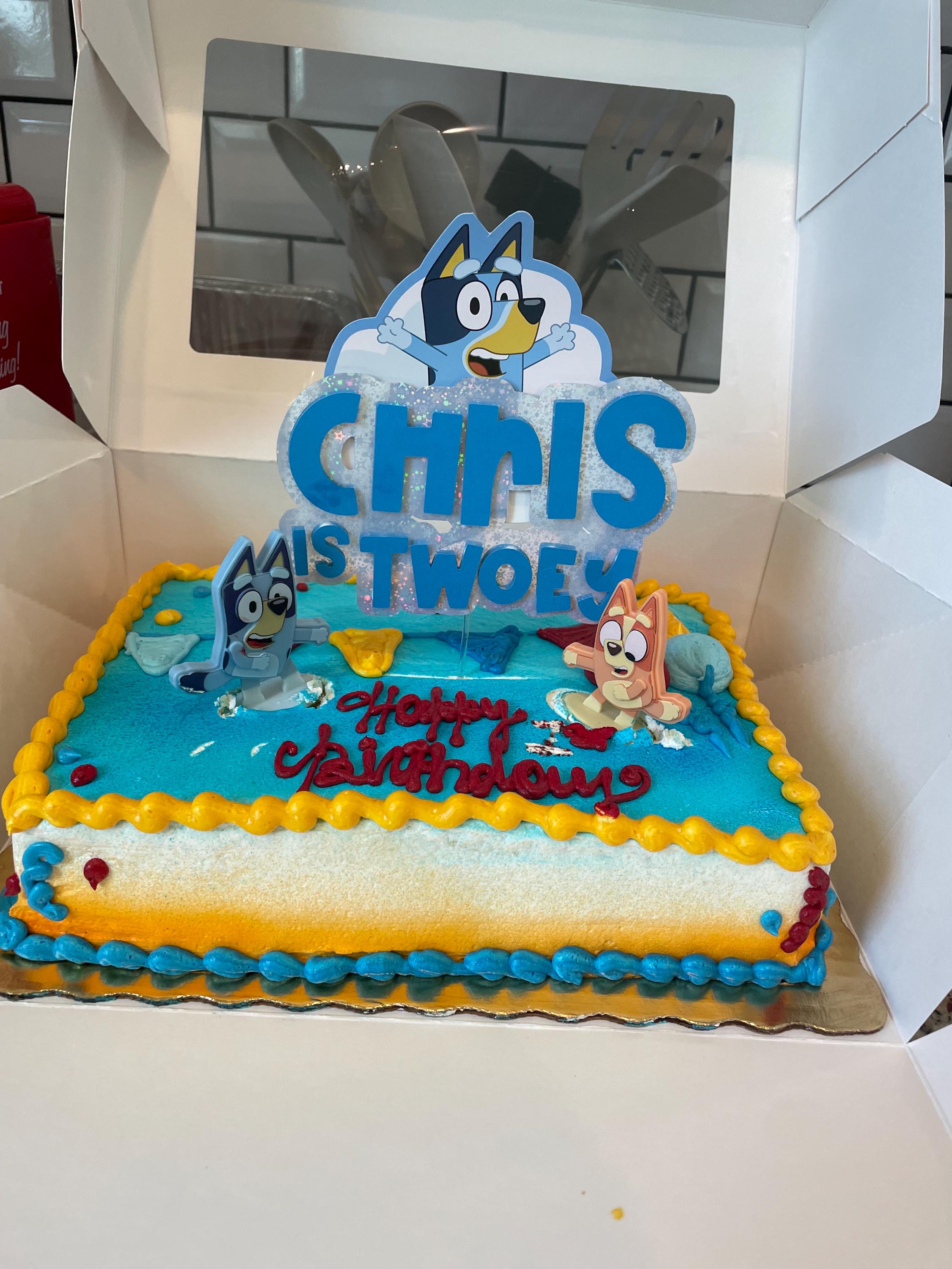 Bluey 3D cake topper