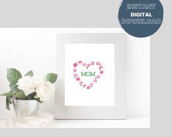 Mother's Day Printable: MOM - Baby Shower - Mom to Be. INSTANT DOWNLOAD