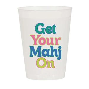 Get Your Mahj on- Frosted Cups