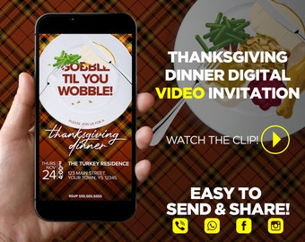 Thanksgiving Dinner Video Invitation