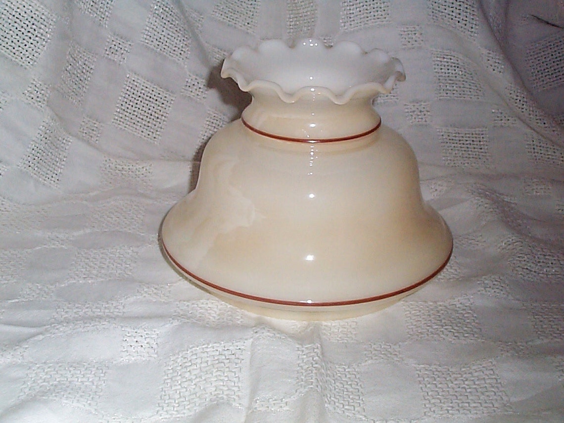 Vintage Quoizel Milk Glass Hurricane Lamp Shade or Replacement Etsy