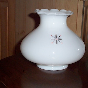 White Milk Glass Lamp Shade Vintage Hurricane Replacement Light Globe 3 1/8&quot; Fitter