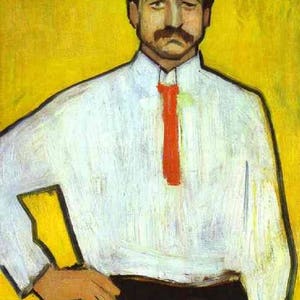 Pablo Picasso, Portrait of the Art Dealer Pedro Manach, Oil Painting Reproduction on Linen Canvas, Handmade Quality