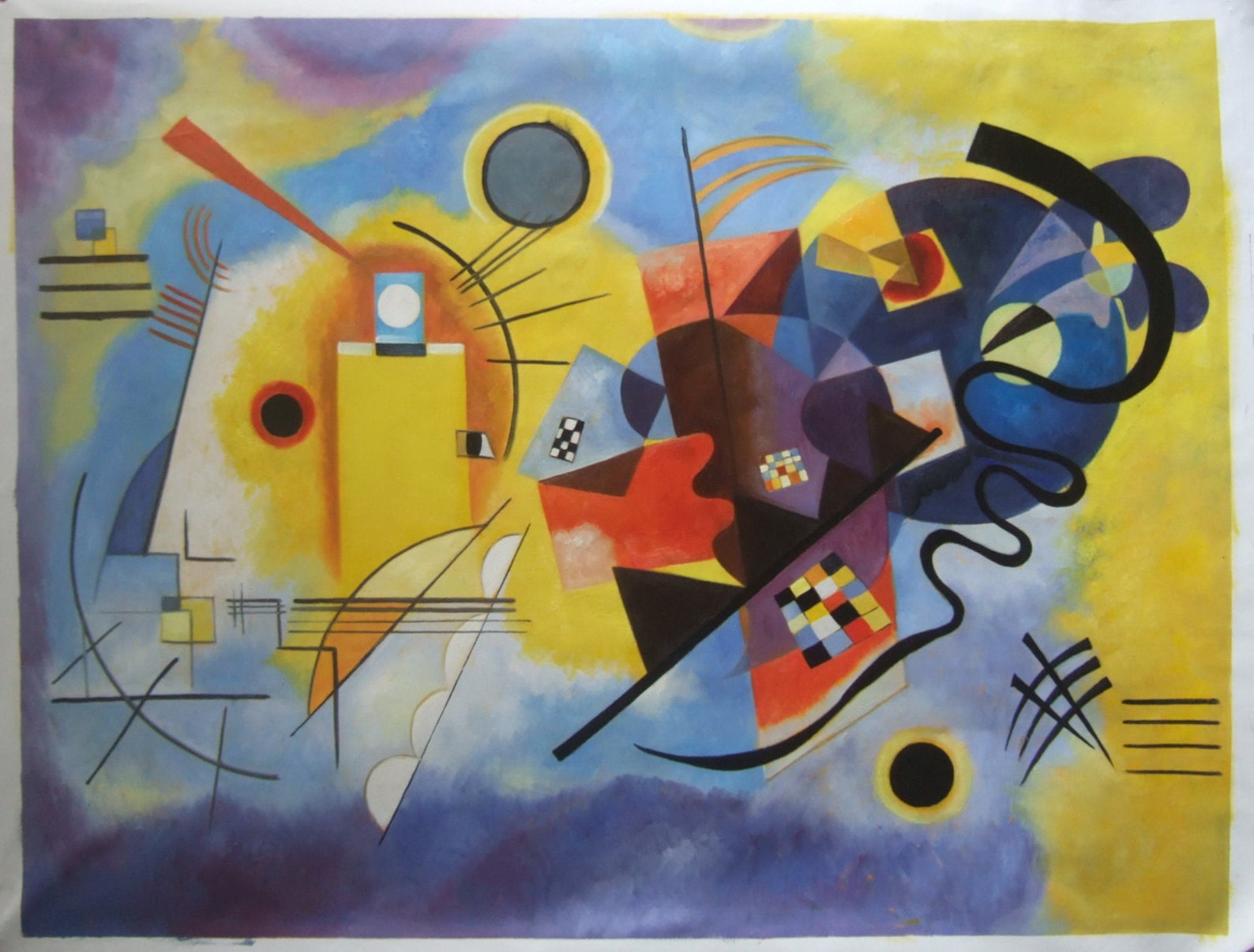 Wassily Kandinsky gelb rot blau 1925 Ölgemälde Reproduktion Etsy