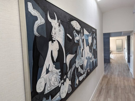 パブロ・ピカソ、ゲルニカ 1937年、リネンキャンバスの油絵複製