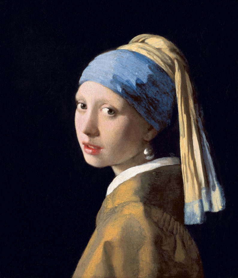 Johannes Vermeer Girl with a Pearl Earring Linen Canvas Oil image 0