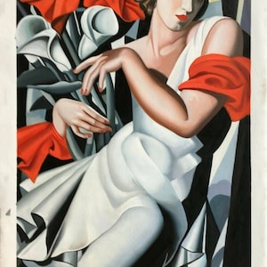Tamara De Lempicka, Ira Perrot, Oil Painting Reproduction on Linen Canvas, Handmade Quality