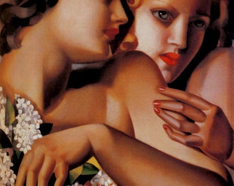 Tamara De Lempicka, Spring, Oil Painting Reproduction on Linen Canvas, Handmade Quality