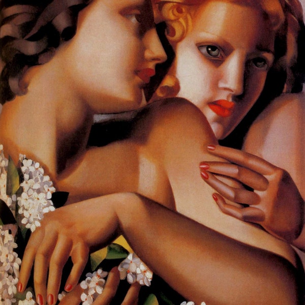 Tamara De Lempicka, Spring, Oil Painting Reproduction on Linen Canvas, Handmade Quality