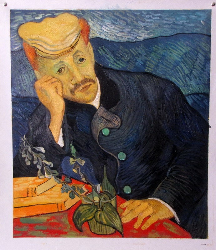 Van Gogh, Portrait of Dr. Gachet, Oil Painting Reproduction on Linen  Canvas, Handmade Quality